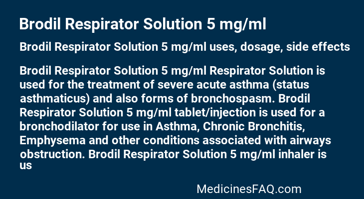 Brodil Respirator Solution 5 mg/ml