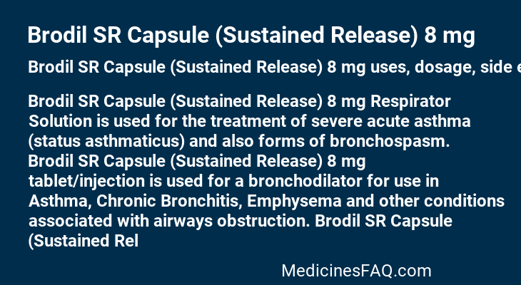 Brodil SR Capsule (Sustained Release) 8 mg