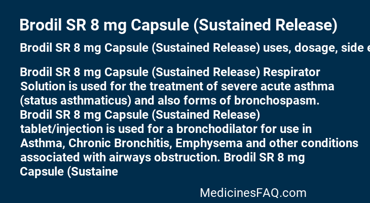 Brodil SR 8 mg Capsule (Sustained Release)