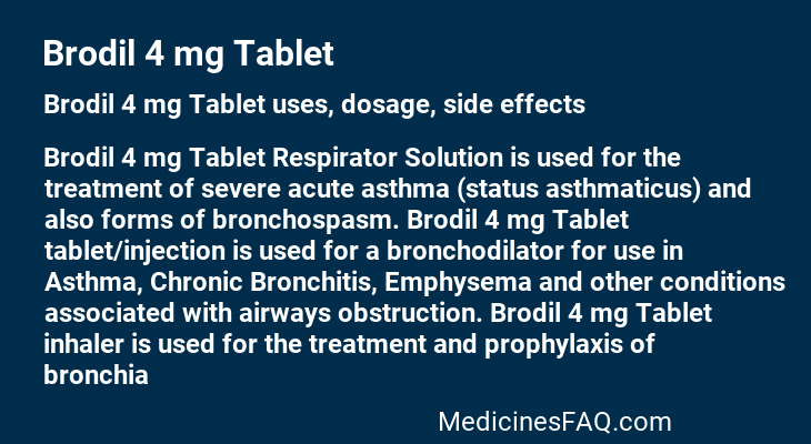 Brodil 4 mg Tablet