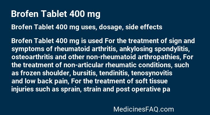 Brofen Tablet 400 mg