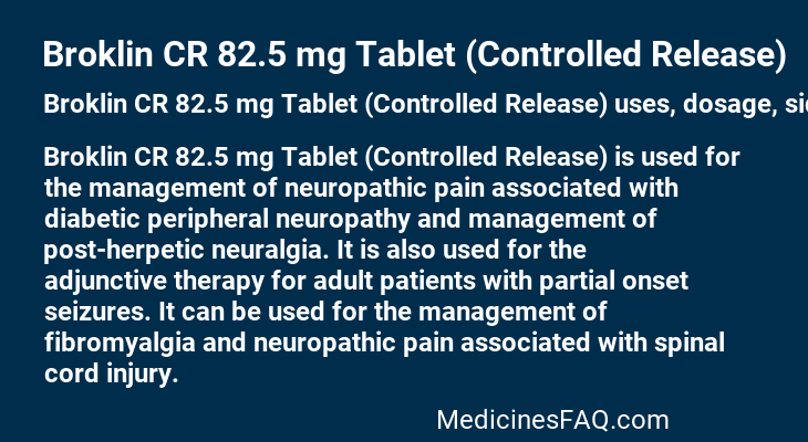 Broklin CR 82.5 mg Tablet (Controlled Release)