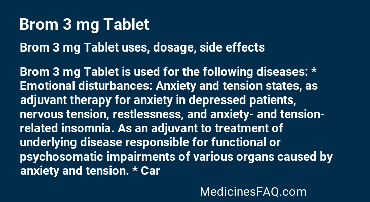 Brom 3 mg Tablet