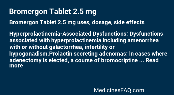 Bromergon Tablet 2.5 mg