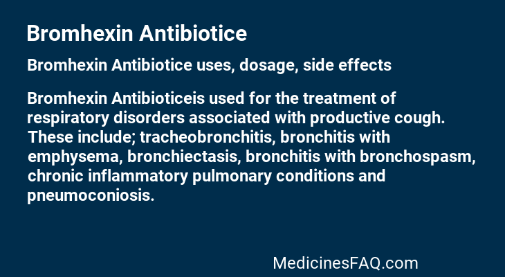 Bromhexin Antibiotice