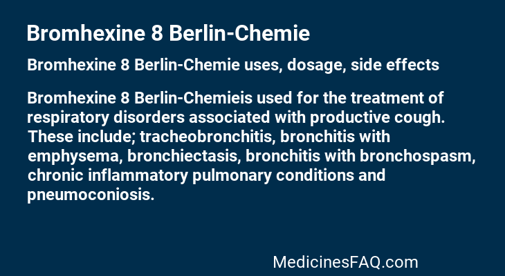 Bromhexine 8 Berlin-Chemie