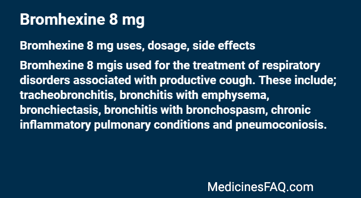 Bromhexine 8 mg