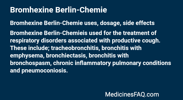 Bromhexine Berlin-Chemie