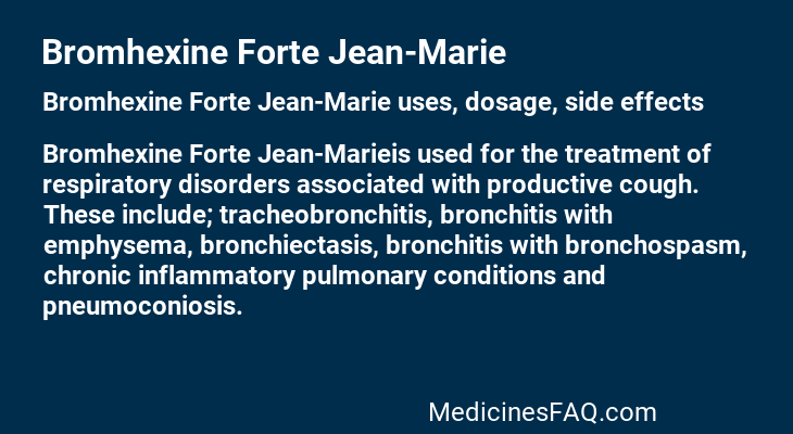 Bromhexine Forte Jean-Marie