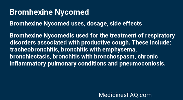 Bromhexine Nycomed