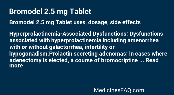 Bromodel 2.5 mg Tablet