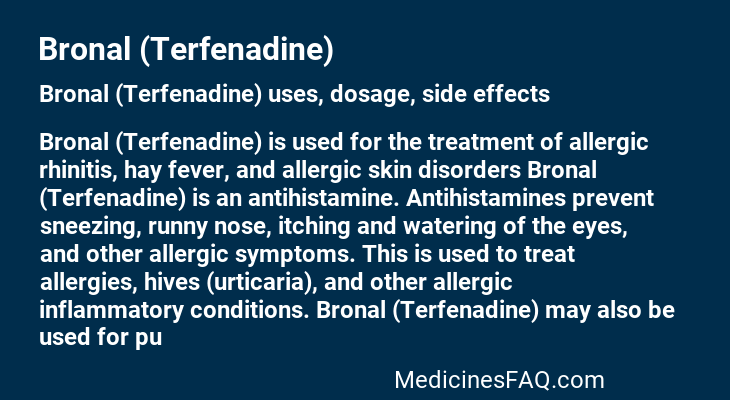 Bronal (Terfenadine)