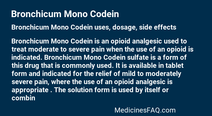 Bronchicum Mono Codein