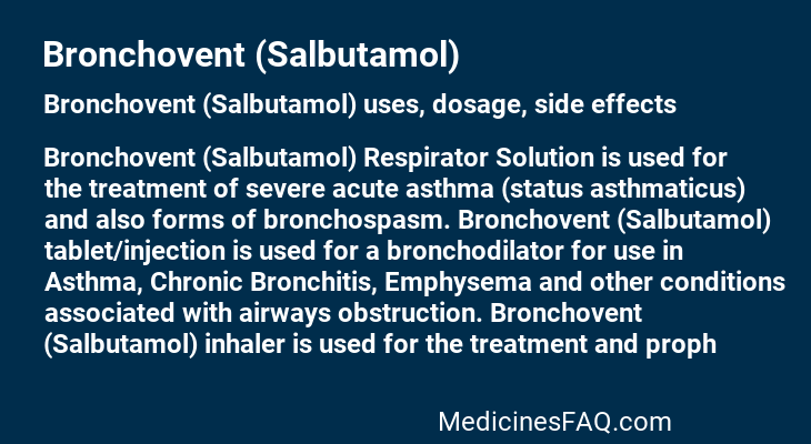 Bronchovent (Salbutamol)