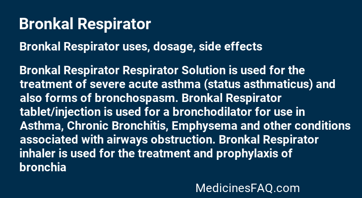 Bronkal Respirator