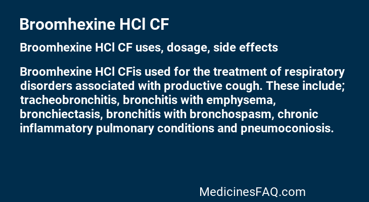 Broomhexine HCl CF