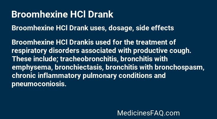 Broomhexine HCl Drank