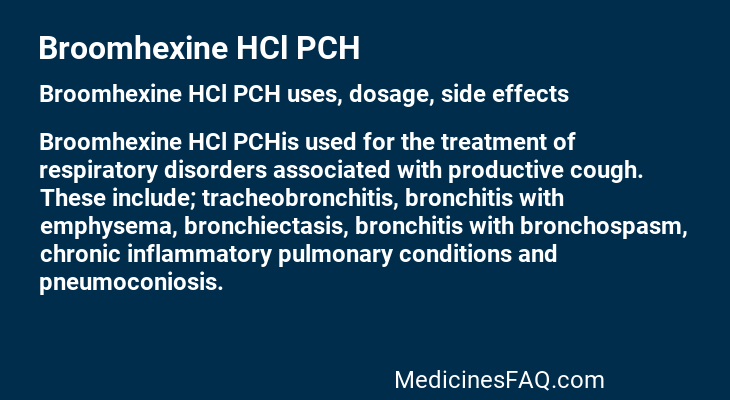 Broomhexine HCl PCH