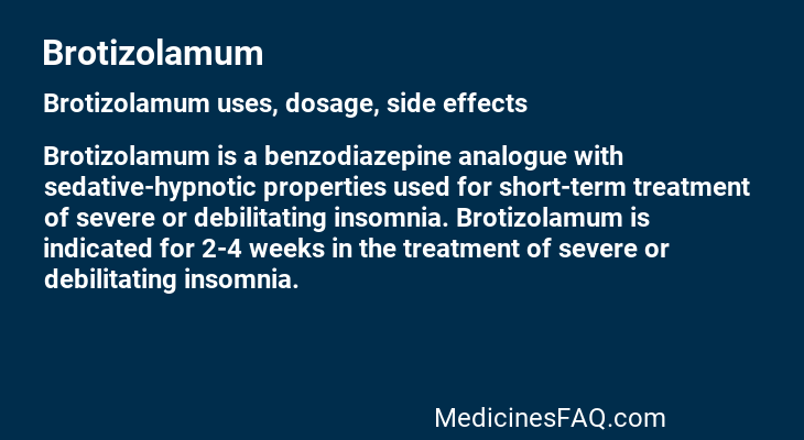 Brotizolamum