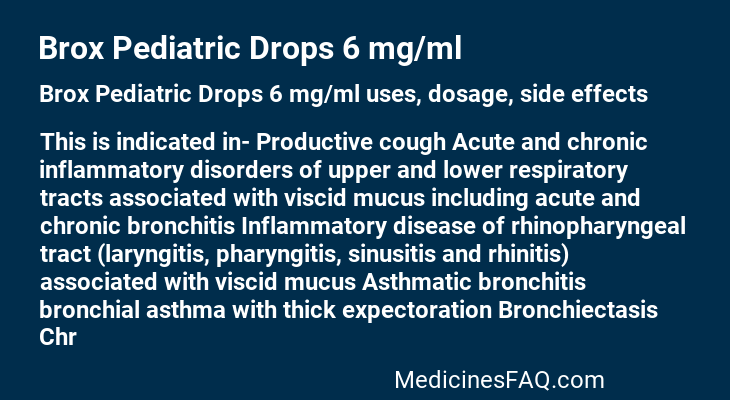 Brox Pediatric Drops 6 mg/ml