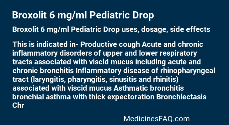 Broxolit 6 mg/ml Pediatric Drop