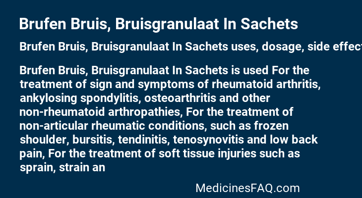 Brufen Bruis, Bruisgranulaat In Sachets