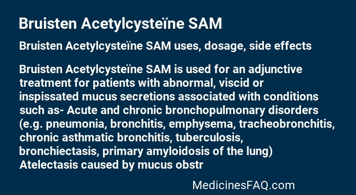 Bruisten Acetylcysteïne SAM