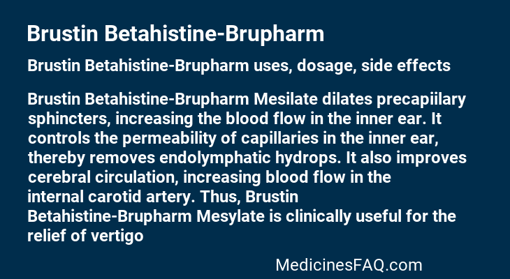 Brustin Betahistine-Brupharm