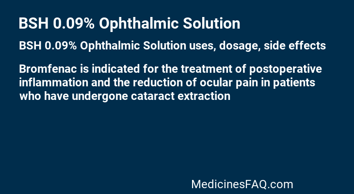 BSH 0.09% Ophthalmic Solution