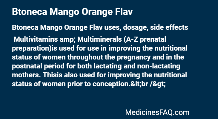 Btoneca Mango Orange Flav