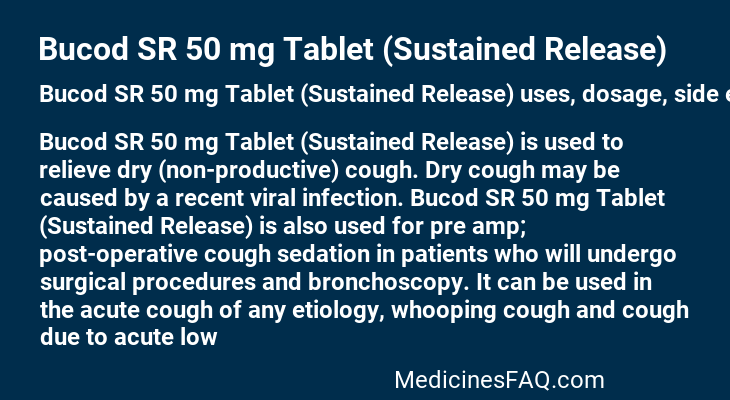 Bucod SR 50 mg Tablet (Sustained Release)