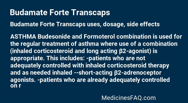 Budamate Forte Transcaps