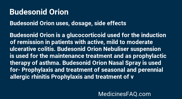Budesonid Orion