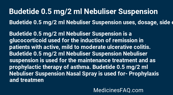 Budetide 0.5 mg/2 ml Nebuliser Suspension