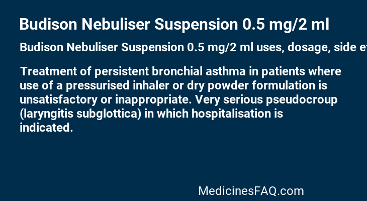Budison Nebuliser Suspension 0.5 mg/2 ml