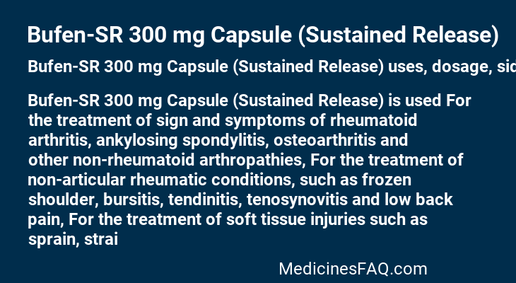 Bufen-SR 300 mg Capsule (Sustained Release)