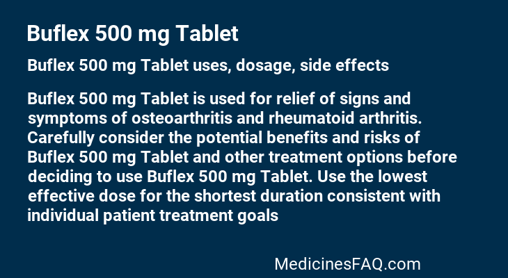 Buflex 500 mg Tablet