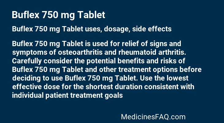 Buflex 750 mg Tablet