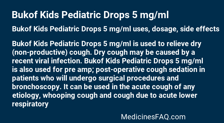Bukof Kids Pediatric Drops 5 mg/ml