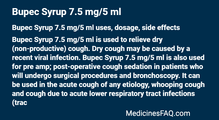 Bupec Syrup 7.5 mg/5 ml