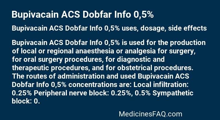 Bupivacain ACS Dobfar Info 0,5%