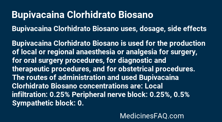 Bupivacaina Clorhidrato Biosano
