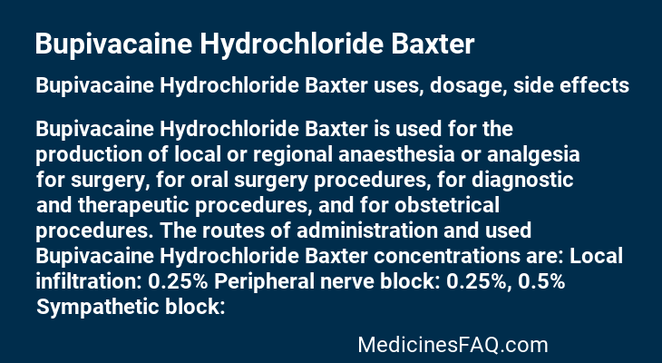 Bupivacaine Hydrochloride Baxter