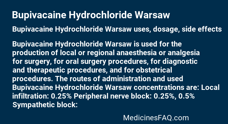 Bupivacaine Hydrochloride Warsaw