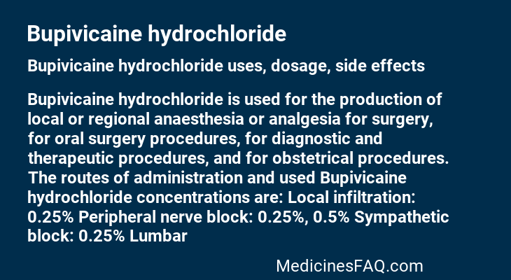 Bupivicaine hydrochloride