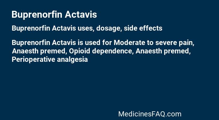 Buprenorfin Actavis