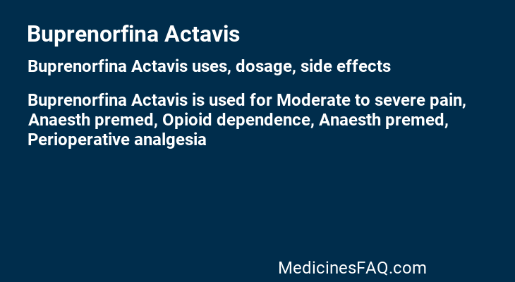 Buprenorfina Actavis