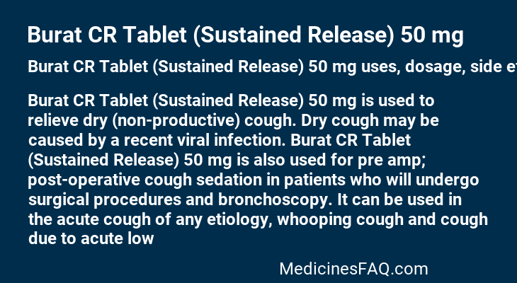 Burat CR Tablet (Sustained Release) 50 mg