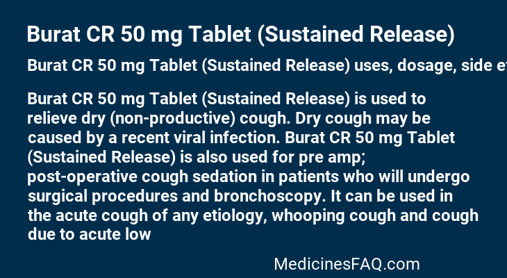 Burat CR 50 mg Tablet (Sustained Release)