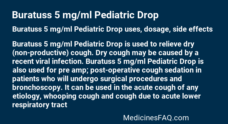 Buratuss 5 mg/ml Pediatric Drop